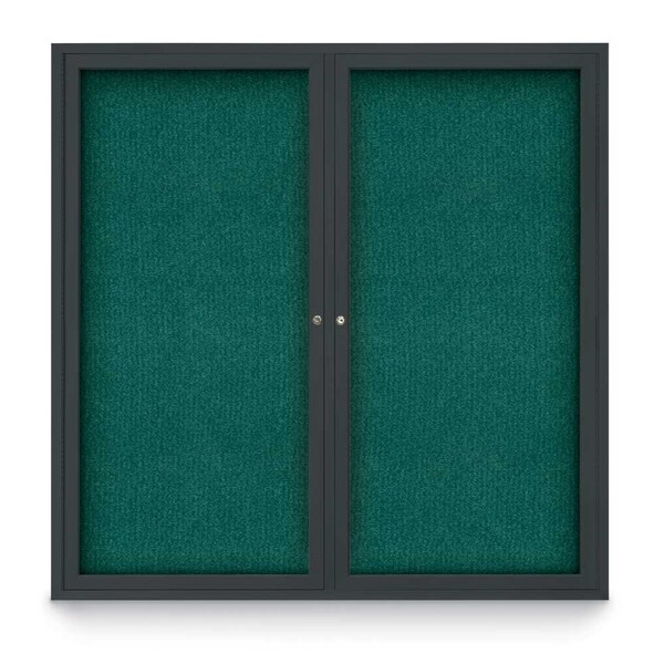 Sliding Door Indoor Enclosed Corkboard, 9